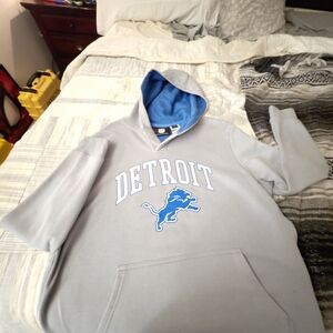 NFL Detroit Gray Hoodie with Blue Accents
